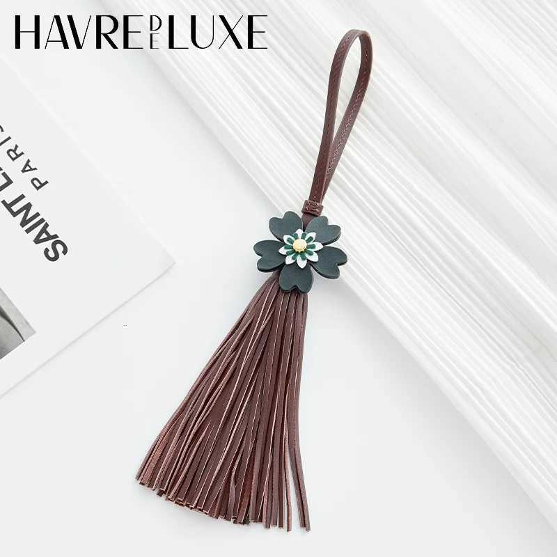 Tassel wer leather bag charm for wen bag cowhide exquisite versatile highend hanging rope bag accories Y250925