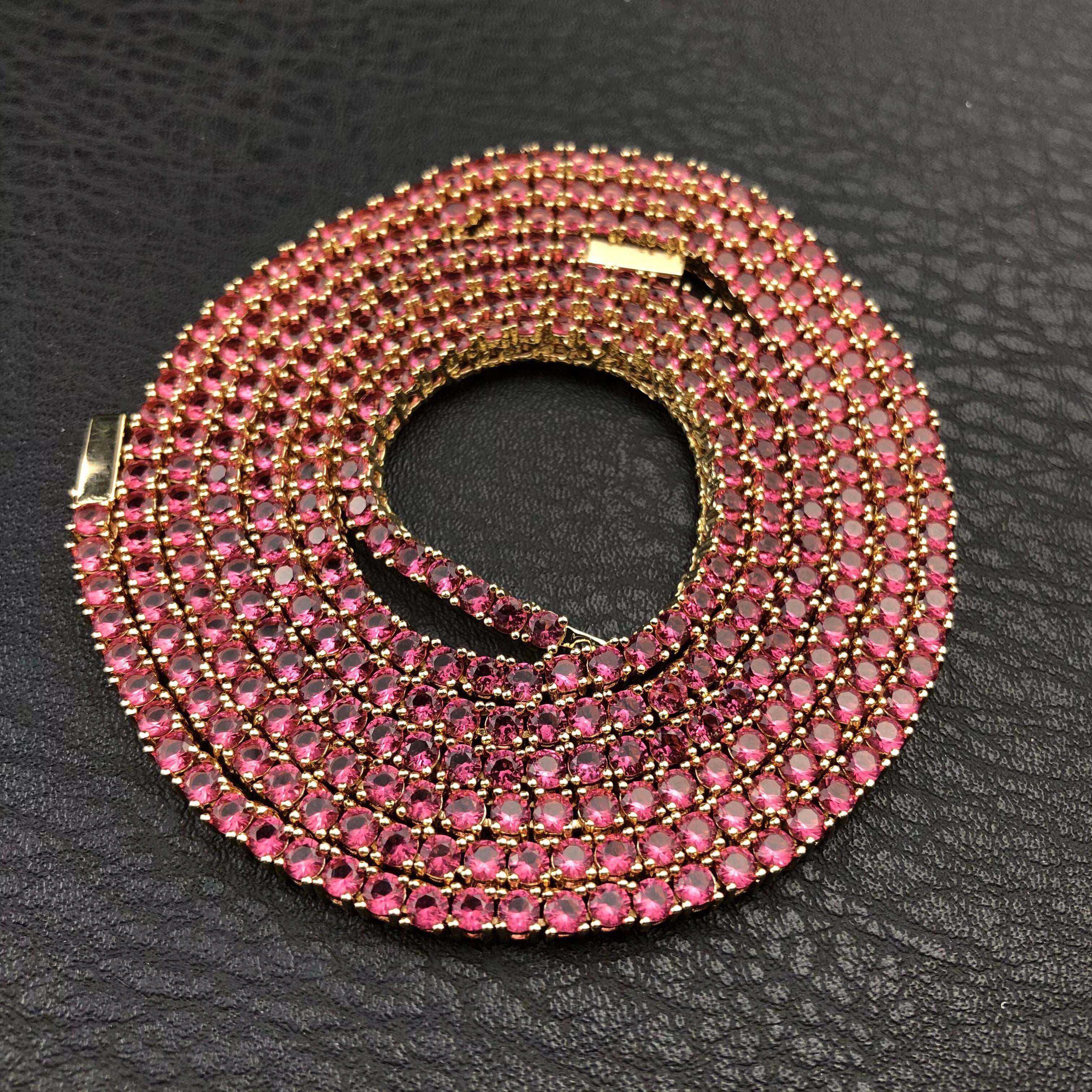 YSS New Arrival Men Jewelry 18K Gold Plated Tennis Chain Fine Jewelry