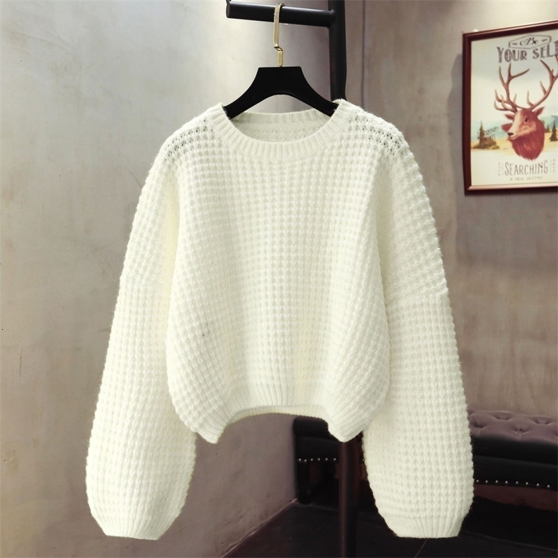 Women's Sweaters Women Sweater Long Sleeves Top Autumn Winter Solid Pullover O-Neck Casual Knitwears Warm Loose Jumpers Oversized 3XL 230912