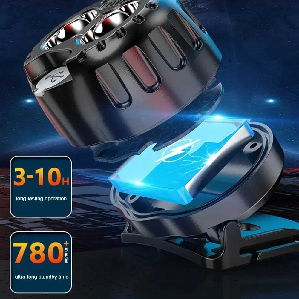 Rechargeable Sensor Led Headlamp Life Waterproof Emergency Head Flashlight Headlights For Outdoor Fishing Camping Hiking J250925
