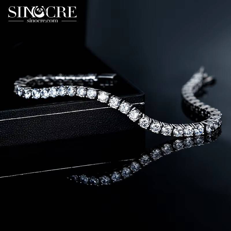 5mm Moissanite Tennis Chain Necklace Bracelets For Women Men