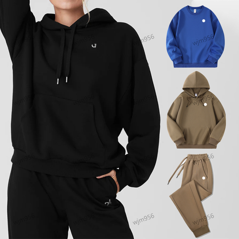 Women's Yoga Set Large Sweater Loose Long sleeved Tops Fitness Suit Guard Pants Round Neck Top Gym Womens clothes Hoodies sweatshirt trousers tracksuit workout sets