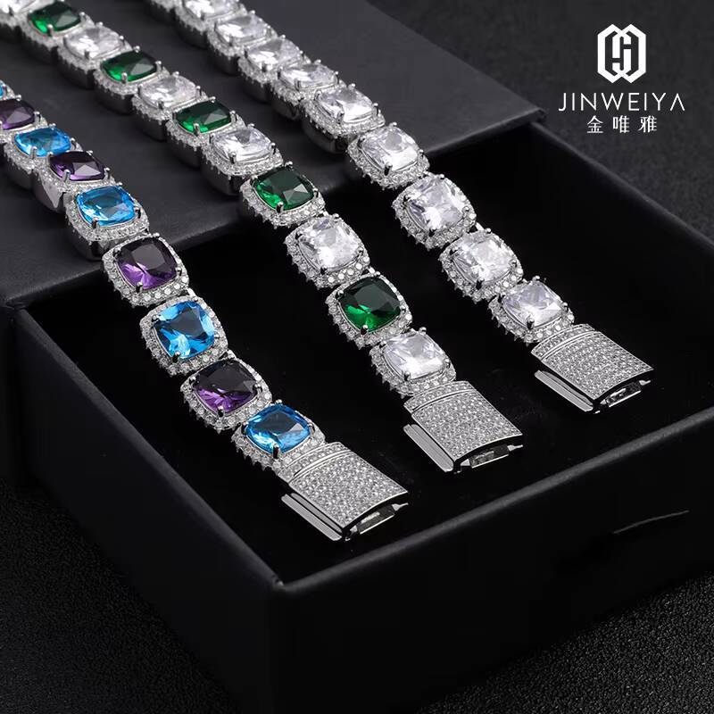 Customized Trend 925 Silver Chain VVS Mossianite Hip Hop Necklace Jewelry Luxury Men Chain Tennis Chains