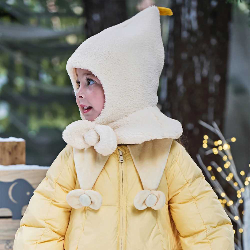 Dave Bella Baby Ear Protection Hat Winter Children Cute Scarf Cap Kids Girl Boy Thicken Warm Hat Fashion Plush Bonnet DB4254213 L250925AFHL