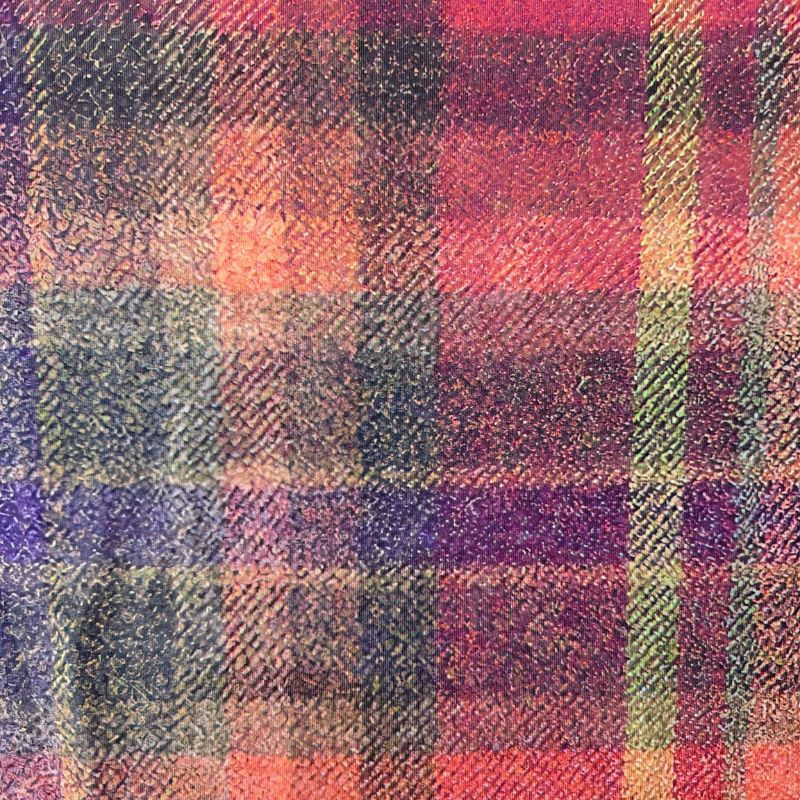 Women's Plus Size Vintage Plaid V - Neck Long Sleeve T - Shirt Milk Silk Casual Versatile Top-YL23501