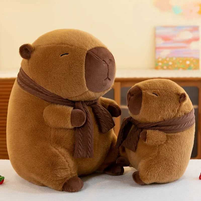 2535CM Hot Plush Stuffed Doll Cute Scarf Pufferfish Plush Kawaii Animal Toy Childrens Birthday Gift Capybara Doll Kids Toys C250925