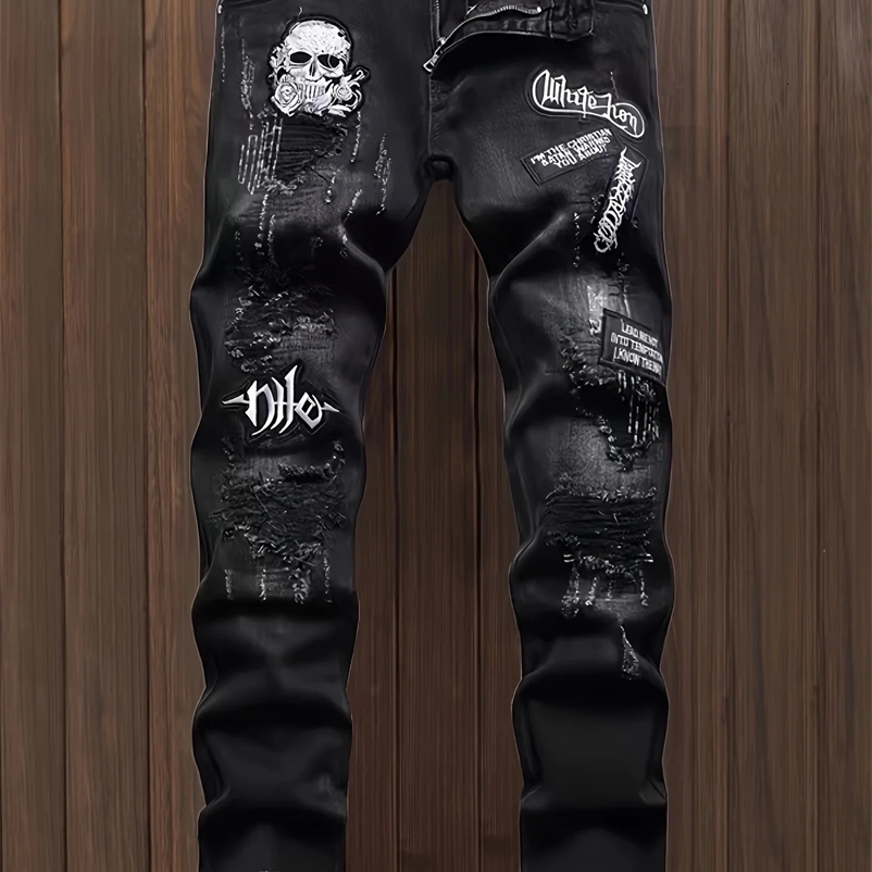 Home>Products>Fashionable ultra-thin tight jeans>Fashionable street style jeans 241203