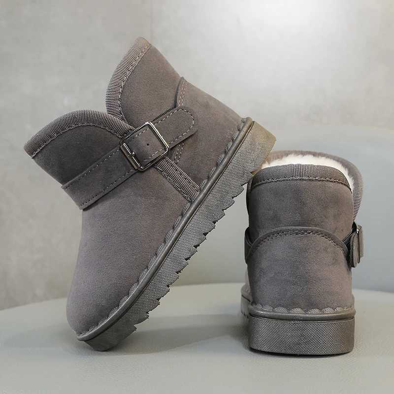 Boys Snow Boots Kids Versatile Casual Buckle Nonslip Children Fashion Simple Nonslip Girls Thermal Boots Cotton Winter Autumnxj250925
