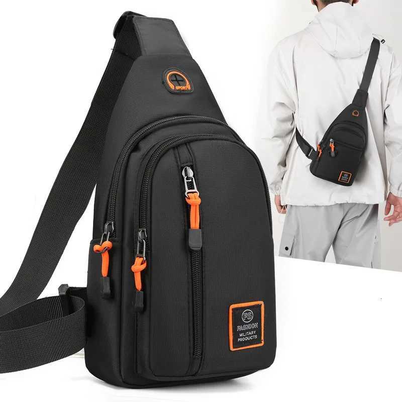 Casual Mens Crossbody Bag Oxford Cloth Waterproof Material Sports Fitness Chest Bag Cell Phone Change Documents Storage Bags Z250918