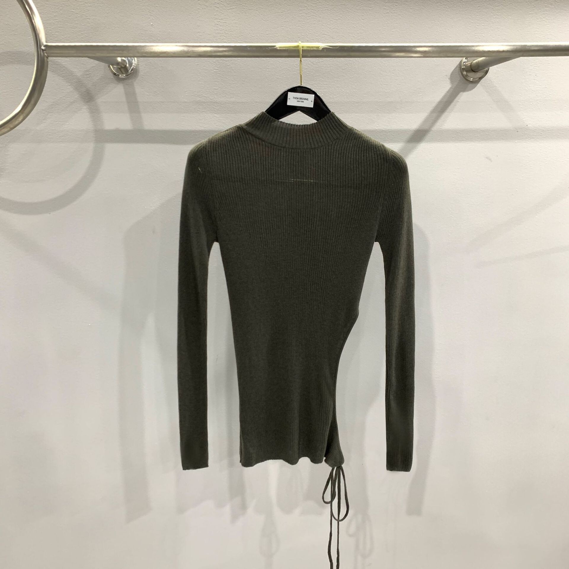 SUBHUMAN Women's 2025 Early Autumn Fit Versatile Design Slim Knit Base Sexy Long Sleeve Sweater