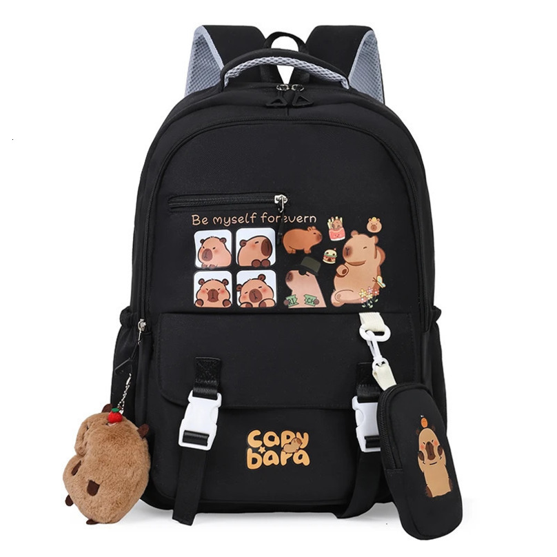Cartoon Capybara Backpack School Bag Casual Daypack Aesthetic Backpack Gift for Kids Boys Girls 250514