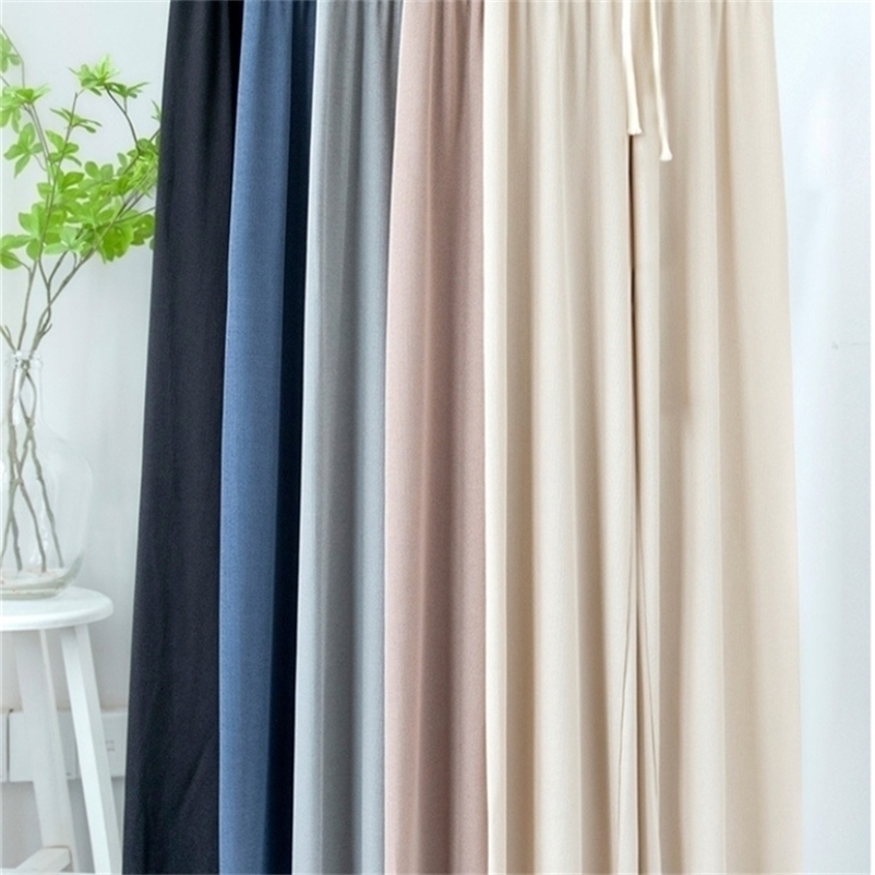 Women's Pants Capris Summer Lace Up Wide Leg for Women Casual High Waist Long Ice Silk Pleated Loose Trousers Female Slacks 221109