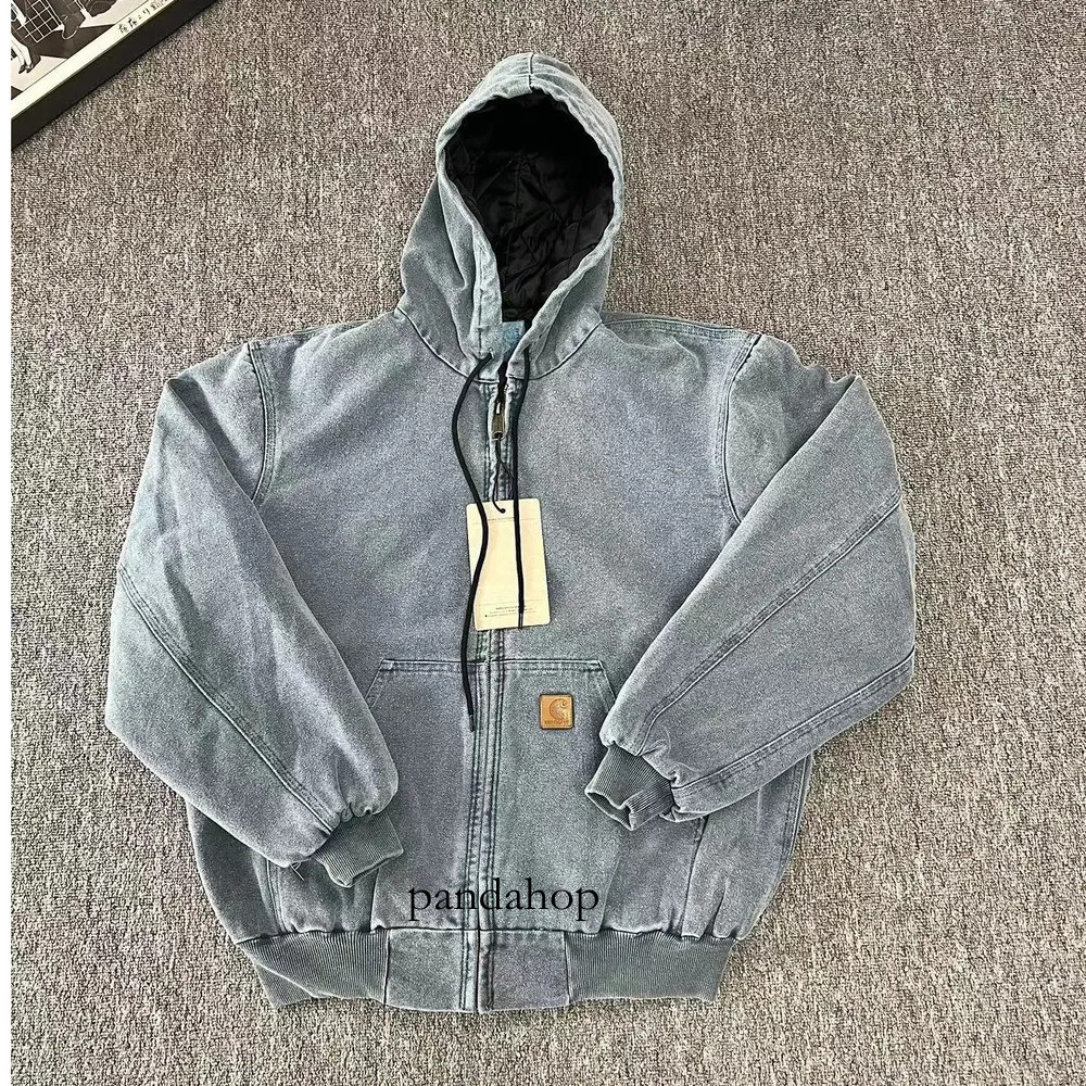 High Carharrtly Jacket Quality Men Jacket Guy Washed Vintage Jacket Cotton Coat Vintage Washed Canvas Detroit Casual Loose Outwear Work Clothes T 357