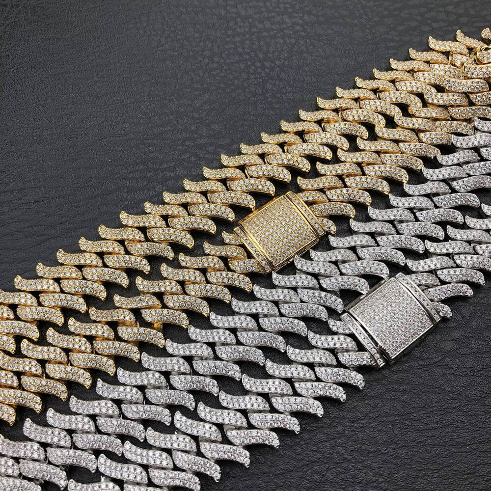 YSS Jewelry New Arrival 15mm Spiked Diamond Cuban Chain