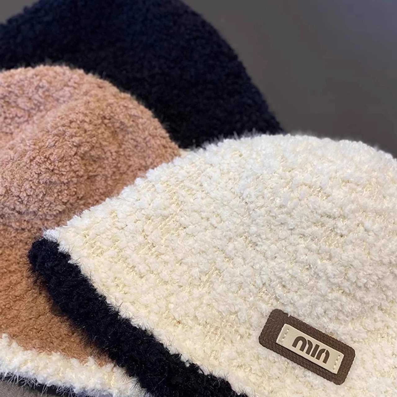 Winter Children Plush Fisherman Hat Fashion Edge Curl Bucket Hats 25year Girl Boy Kids Basin Cap Lamb Fleece Warm Baby Beanies L250925F43F