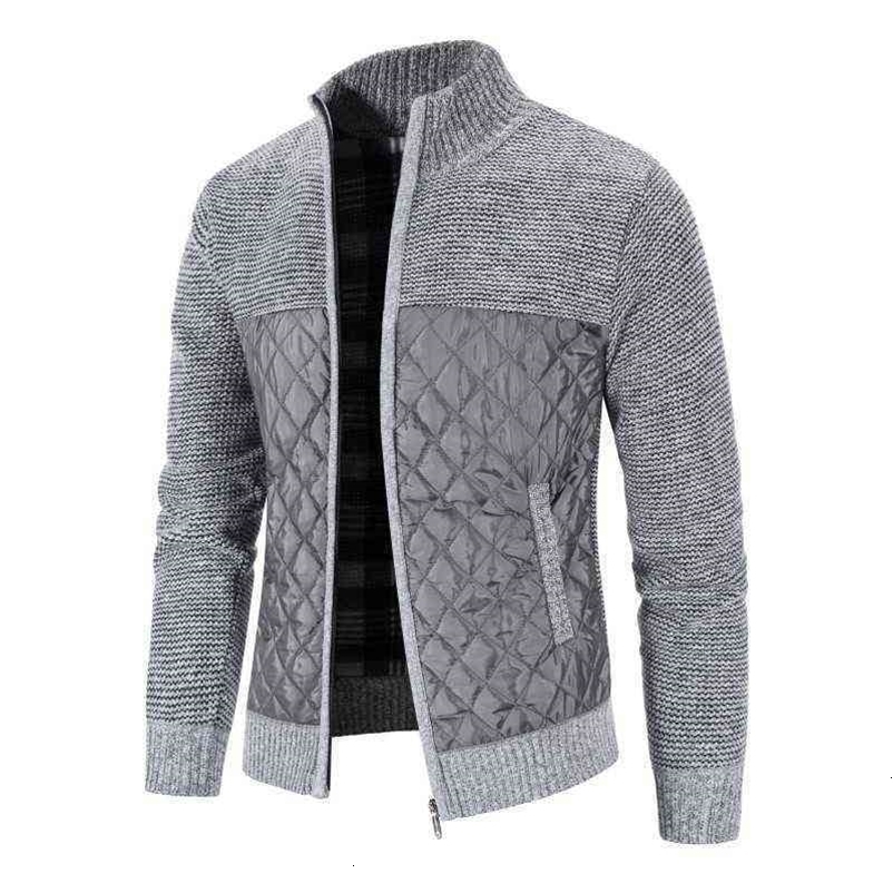 Autumn Winter Jacket Men Warm Cashmere Casual Wool Zipper Slim Fit Fleece Jacket Men Coat Dress Knitwear Male 211110