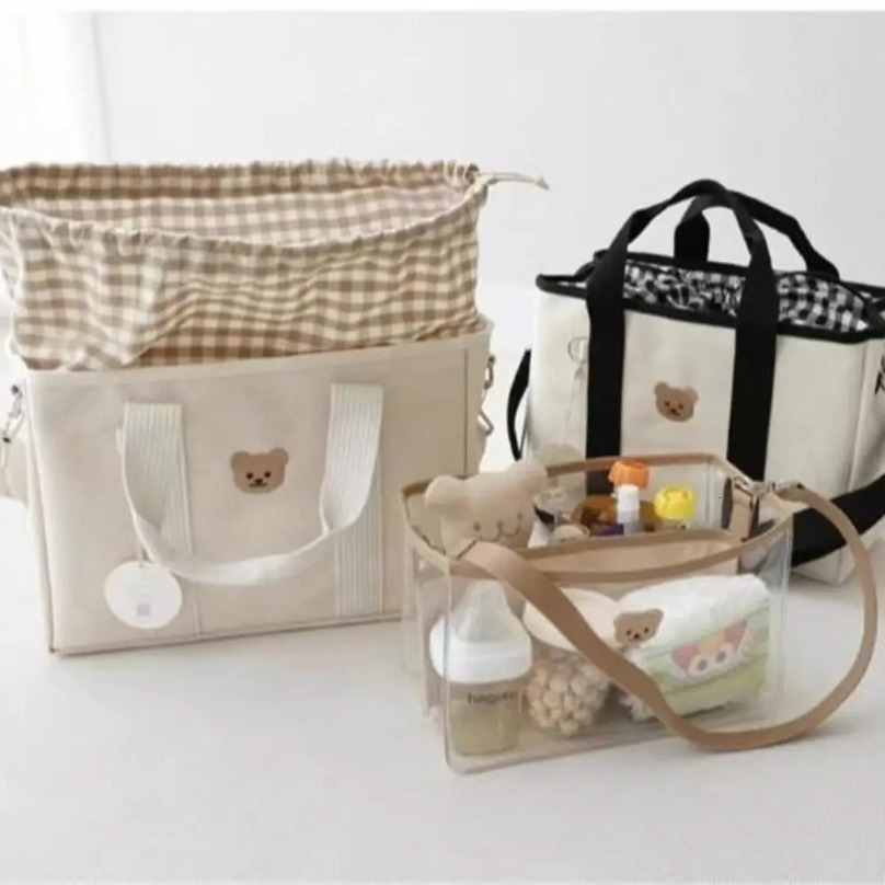 Canvas Baby Diaper Bag High-capacity Multifunctional Mommy Maternity Packs Heat Preservation Baby Stuff Nappy Bags 250218