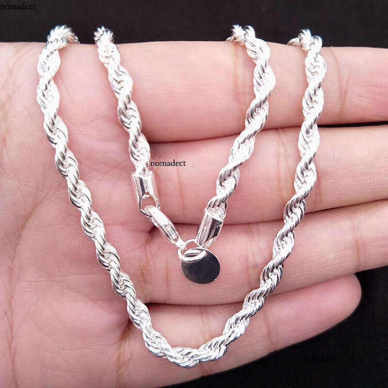 Custom 4mm 5mm 6mm Sier for Men Hip Hop Iced Out Clasp Moissanite Rope Chain f9