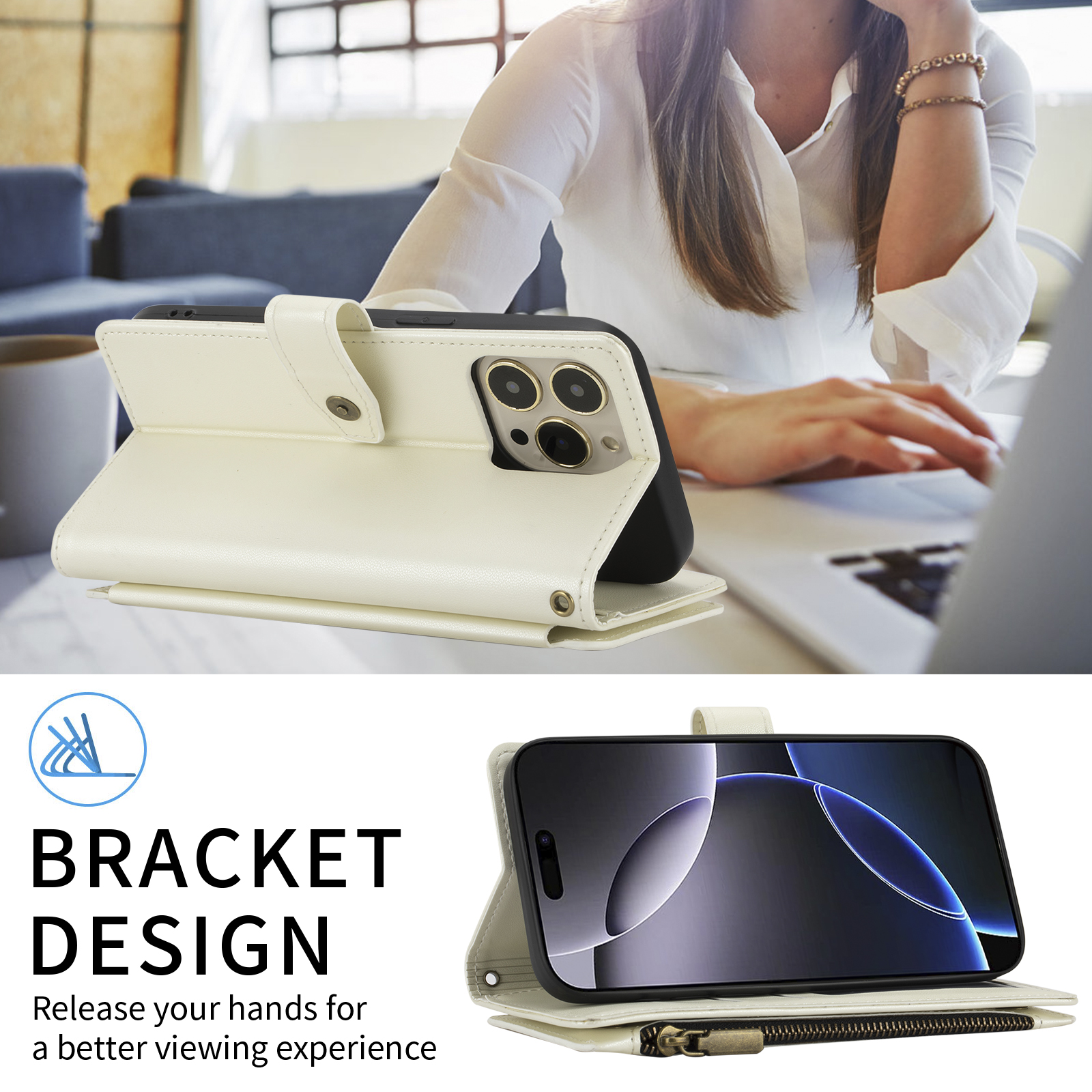 Sleek Desktop Docking Station with Convenient Accessories Area