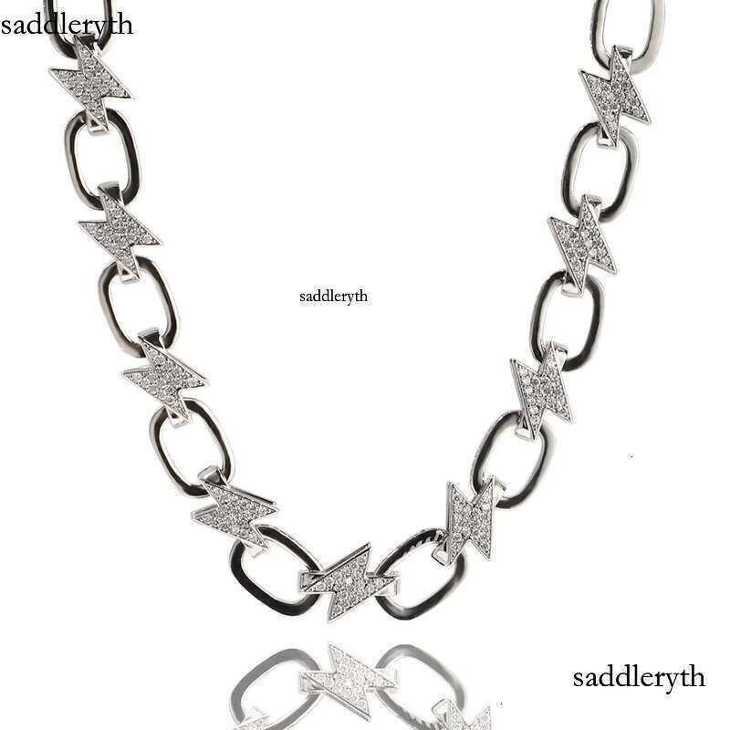 Hip Hop Lighing Jewelry Mens Womens Iced Out Clavicle Chain Gold Chokers Necklace 0b 12 45