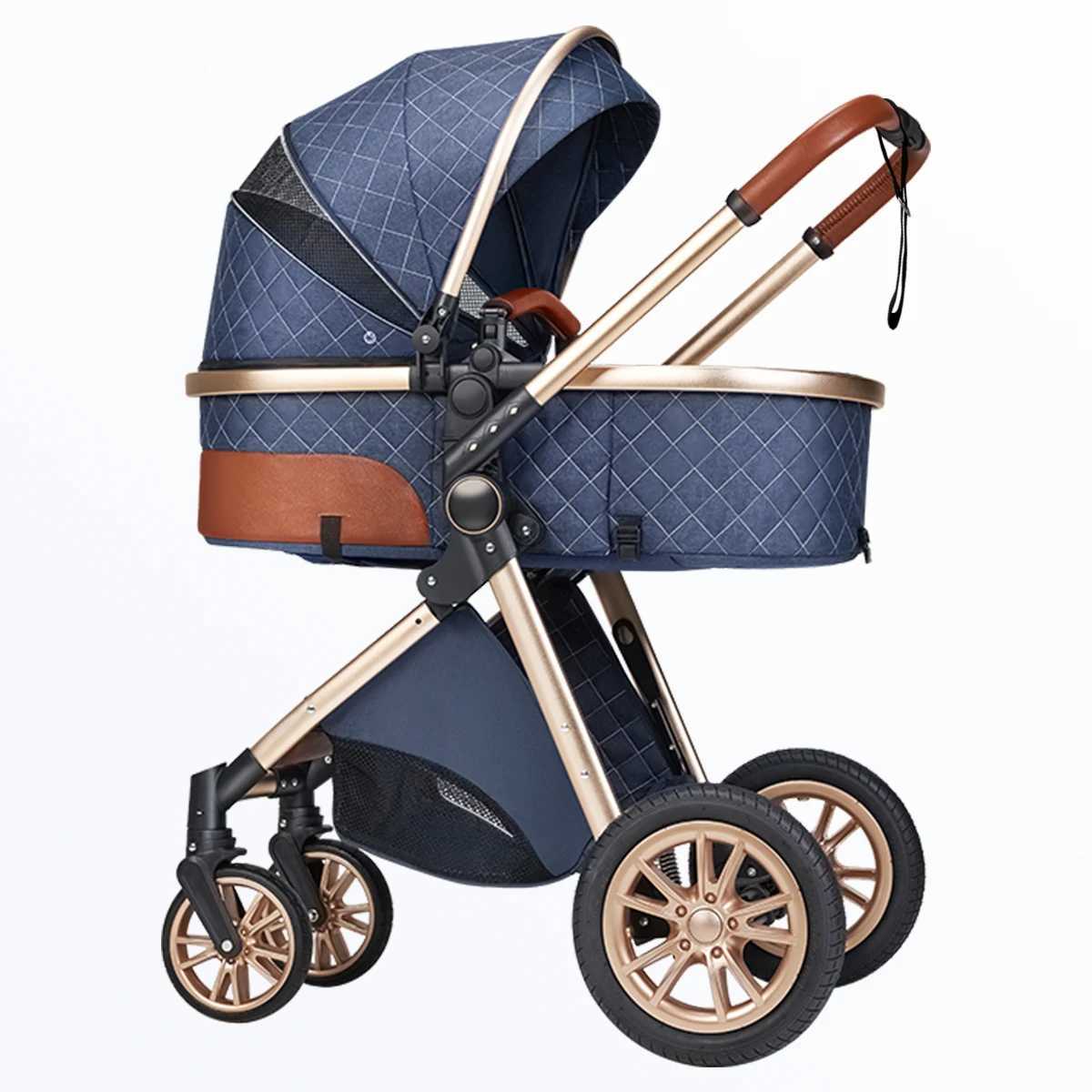 High landscape baby stroller portable and foldable a travel trolley that can be pushed in both directions Z250924