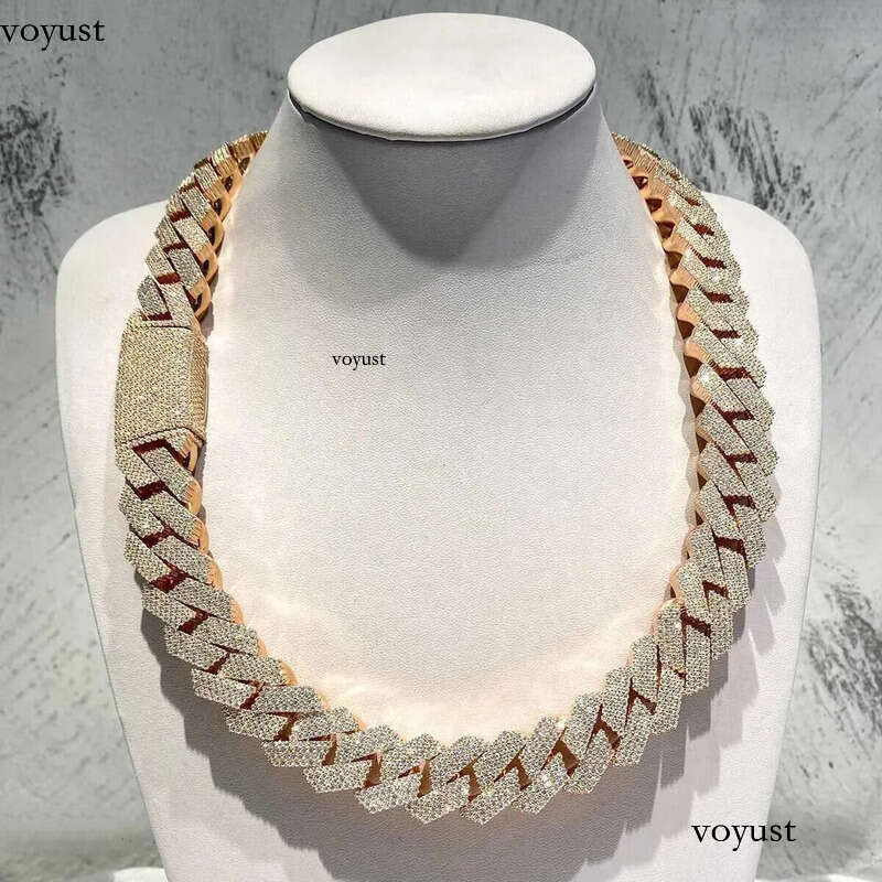 Cuban k Chain Necklace Moissanite Iced Out Necklaces 2024 | Real Sier Finish for Men very nice