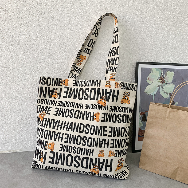 2025 Autumn/Winter New Women's Canvas Bag Simple Style bag Atmospheric Large Capacity Niche Design Handbag Korean Designer Bag