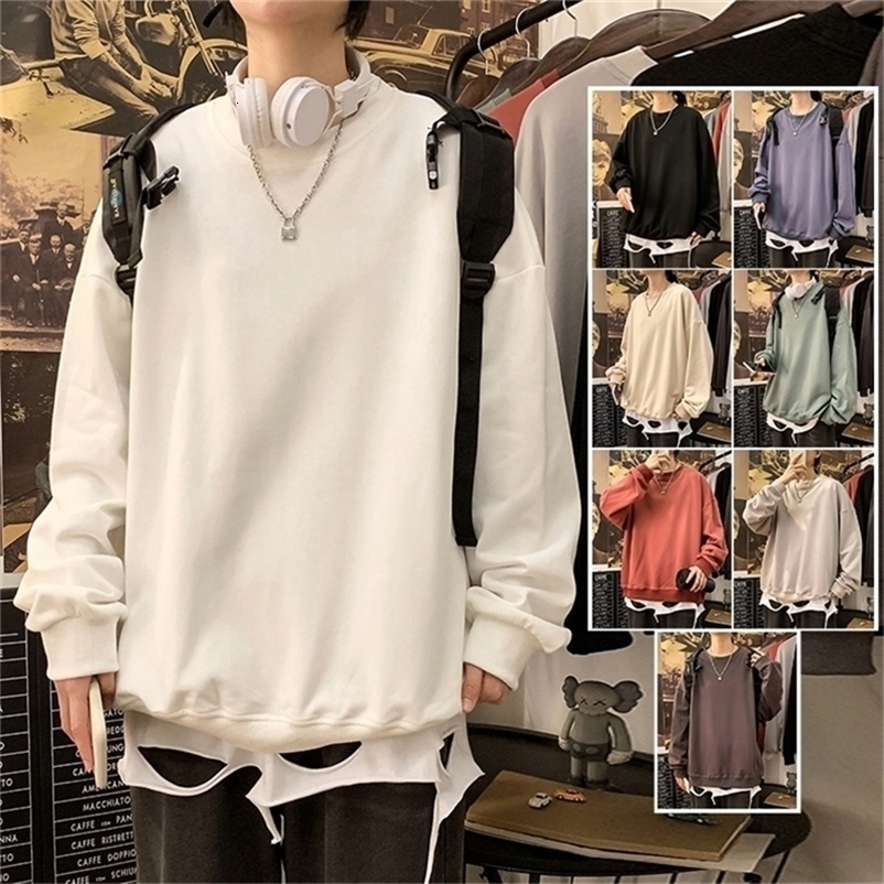 Neploha Men's Solid Color Hoodies Autumn Men's Korean Sweatshirts 8 Colors Man Streetwear Casual Fashion Pullovers 201127