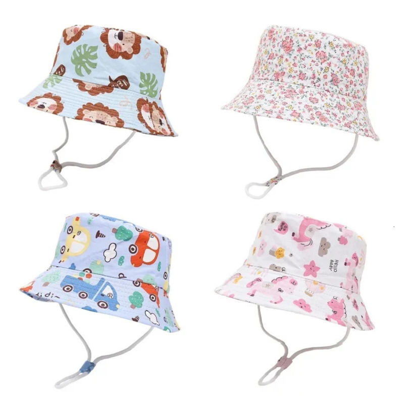 Panama Summer Baby Sun Hat for Girls and Boys Beach Sun Cap Outdoor Children Bucket Hat Cartoon Autumn Kids Fishermans Cap 250528