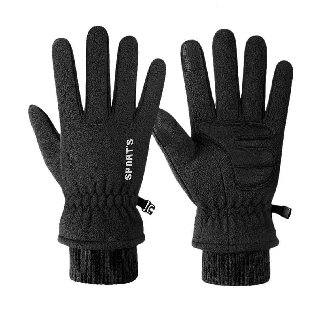 Winter Fleece Gloves for Cycling Warm TouchScreen Windproof Gloves Thick Running Women Men Couple AntiSlip Hiking Gloves Z250925