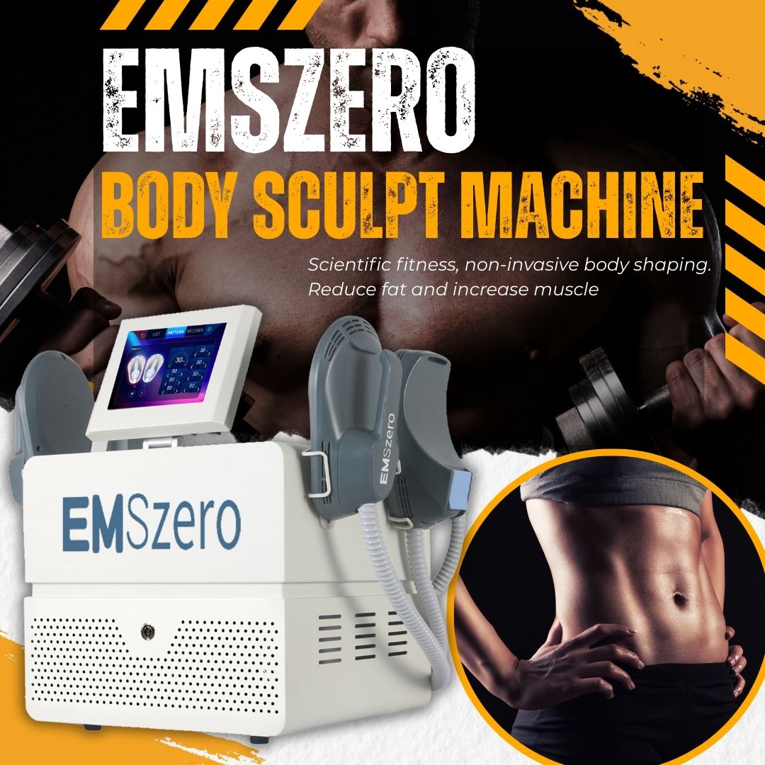EMS Body Muscle Stimulator Machine EMSZERO HI-emt Non Invasive 15Tesla 6500W Burn Fat Build Abs Muscle Toning Portable Slimming Equipment