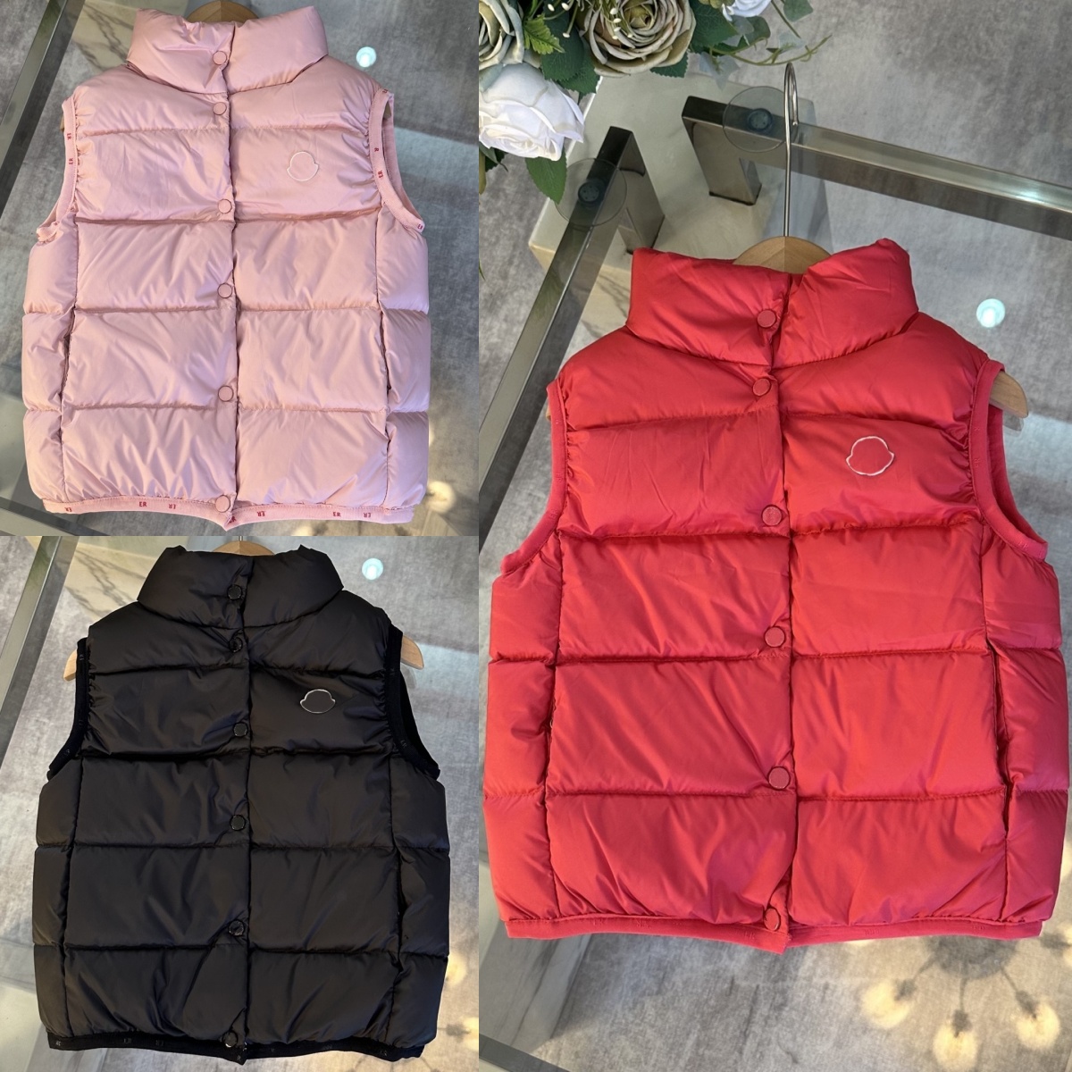 Designer Kids Gilet Jackets Vests Down Coat Top Heat Waistcoat Bodywarmer black white Puffer Jacket Outwear boys girls Fashion Winter Sleeveless