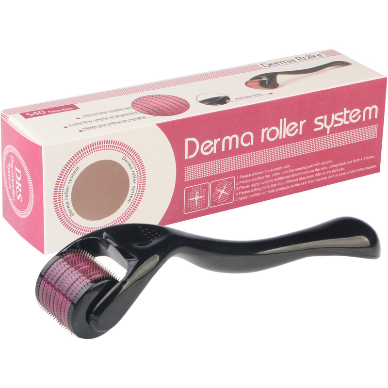 Mezoroller Beard Derma Roller DRS 540 Needles Microneedling for Hair Re- Growth Skin Care Microneedle MTS Micro Needle Roller