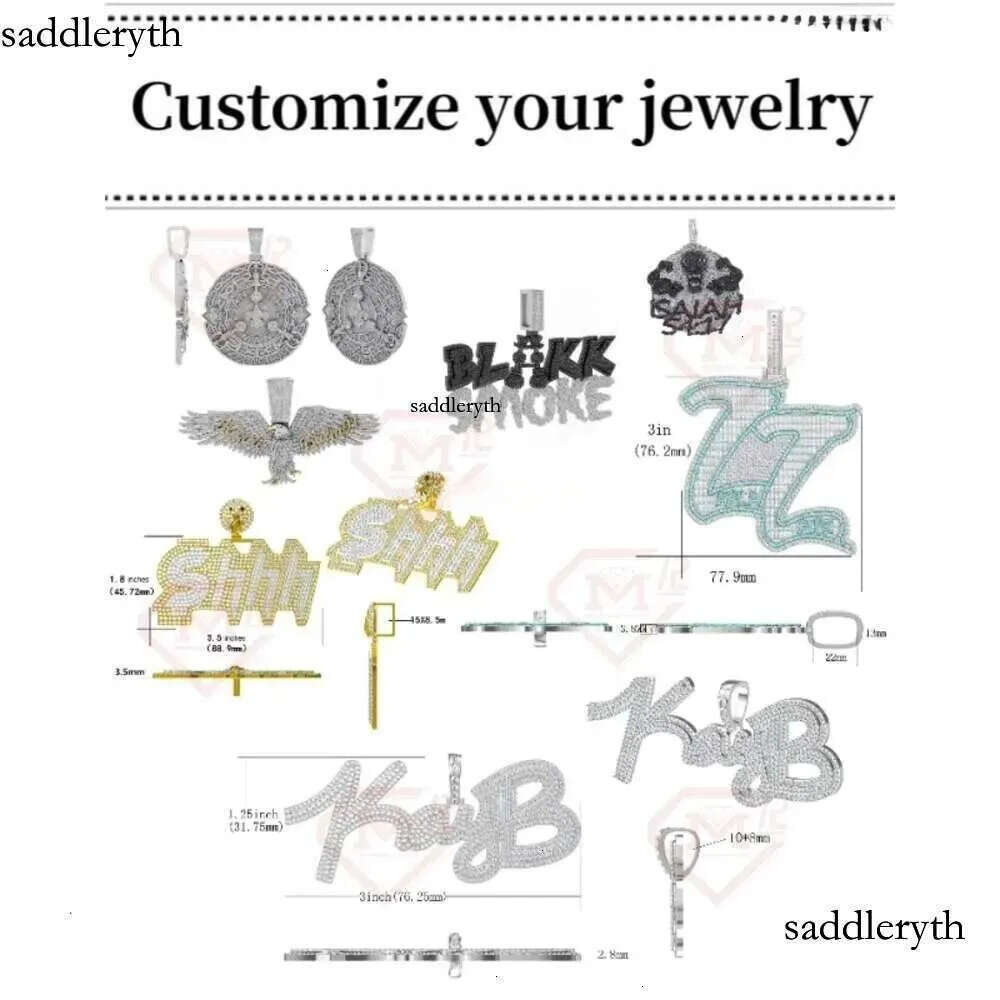 15mm Baguette Iced Out Sier Hiphop VVS Dia Moissanite Cuban k Chain 11