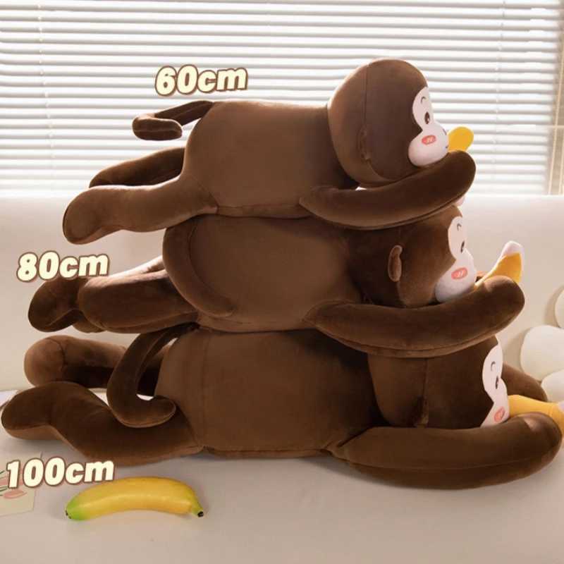 Creative High Quality Long Arms Monkey Plush Doll Pillow Warm Hug Brown Banana Monkey Plush Toy For Boys And Girls Appease Toy C250925