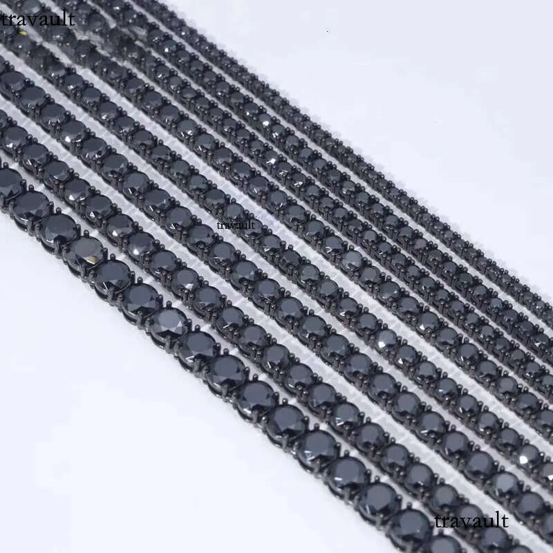 Hip Hop Jewelry Sterling Sier Fashion Necklaces 2mm 3mm 4mm 5mm 6.5mm Iced Out VVS Moissanite Tennis Chain Necklace