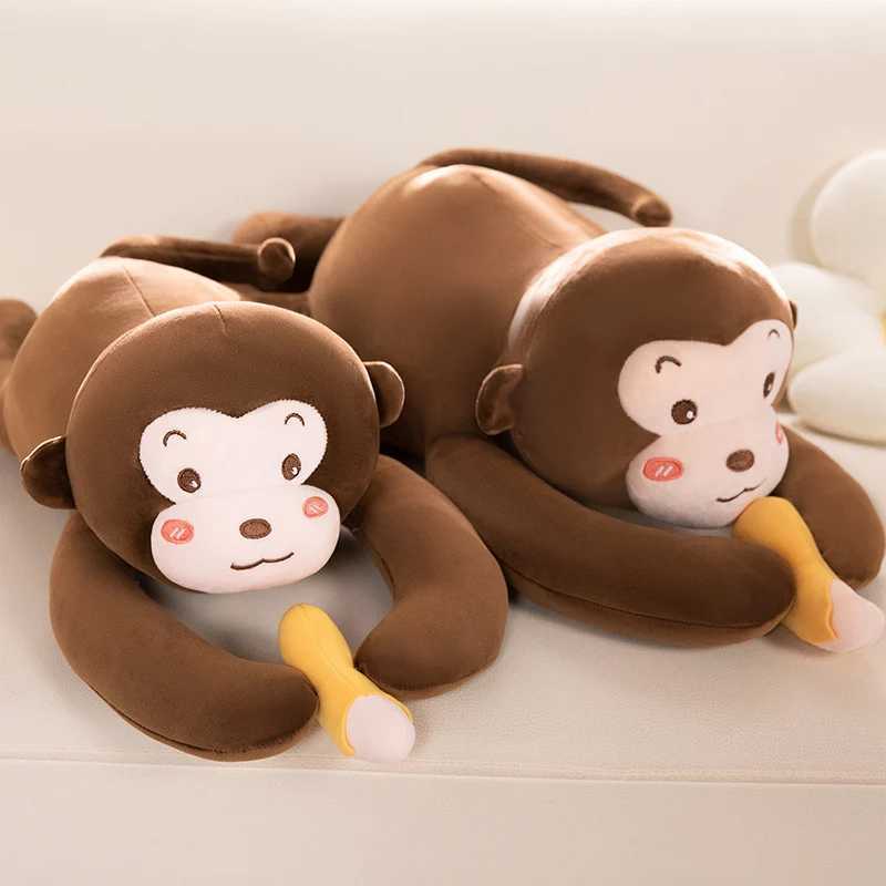 Creative High Quality Long Arms Monkey Plush Doll Pillow Warm Hug Brown Banana Monkey Plush Toy For Boys And Girls Appease Toy C250925