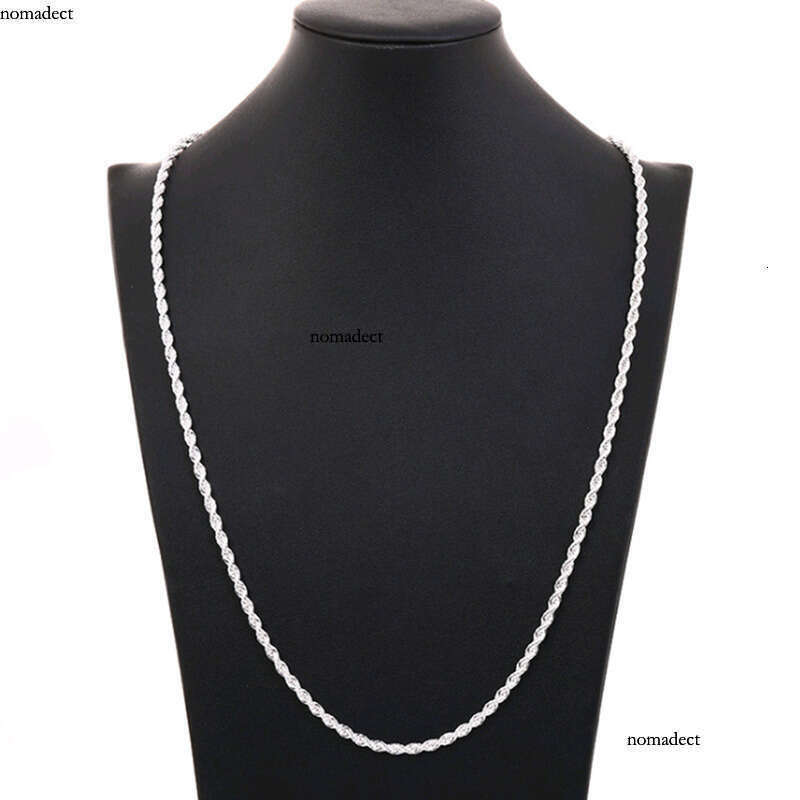 Custom 4mm 5mm 6mm Sier for Men Hip Hop Iced Out Clasp Moissanite Rope Chain f9