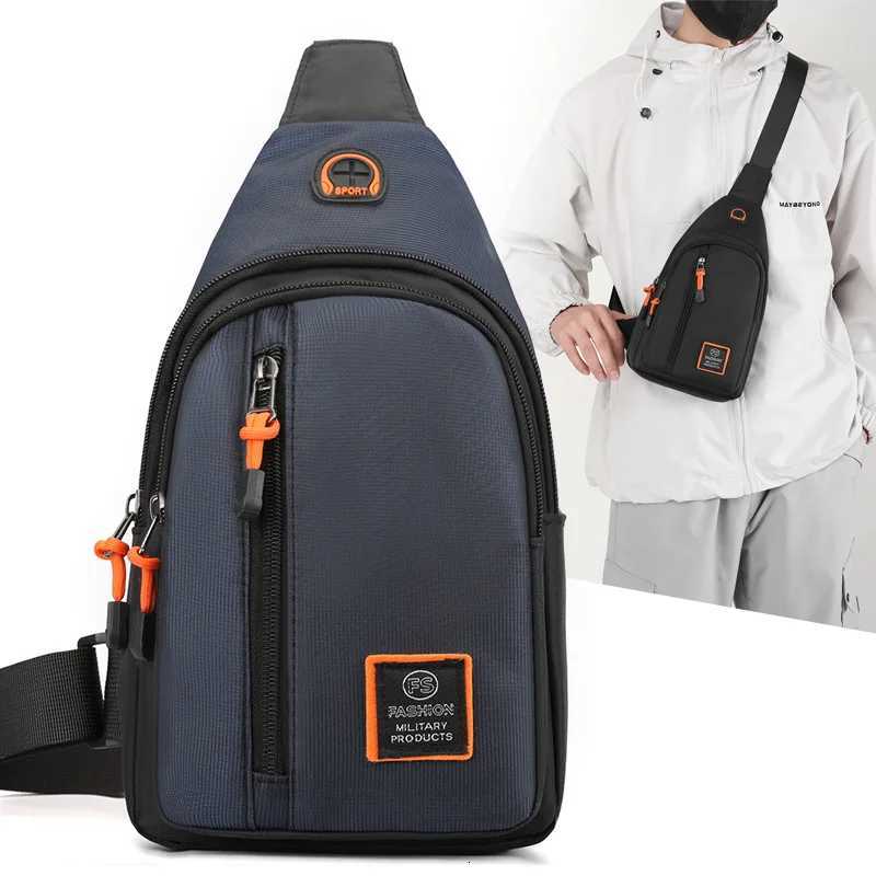 Casual Mens Crossbody Bag Oxford Cloth Waterproof Material Sports Fitness Chest Bag Cell Phone Change Documents Storage Bags Z250918