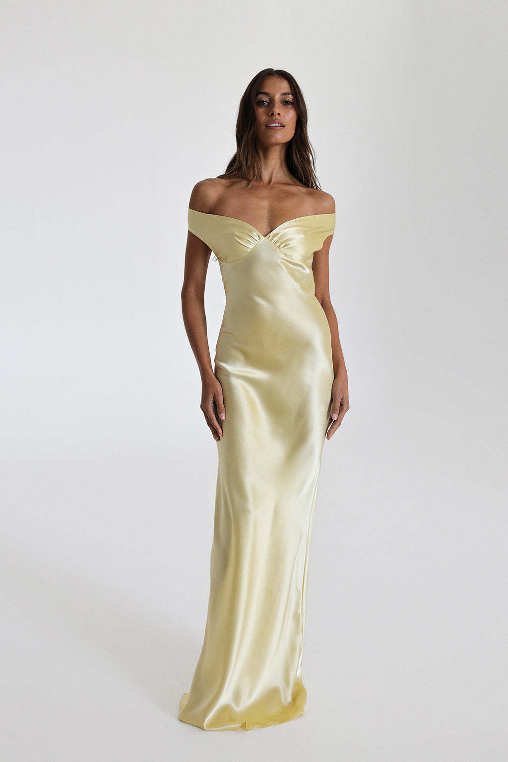 2025 New High-End Mermaid Satin Evening Dress Elegant Off-Shoulder Gown