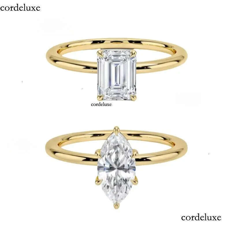 Igi Certified Lab-Grown Solid Gold Oval Marquise Cut Synthetic Engagement Cvd Lab Grown Dia Ring a5