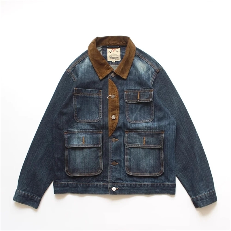 Classic Mens Denim Jacket with a Retro EdgePerfect for Autumn 240716