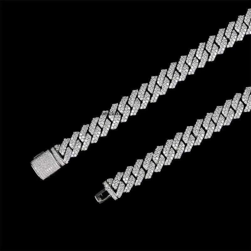 Plated Hip Hop Jewelry Necklace Cuba 14mm Wholesale Cuban Link Chain Gold Gift Hiphop Unisex Li Zircon Precious Metal Alloy fe