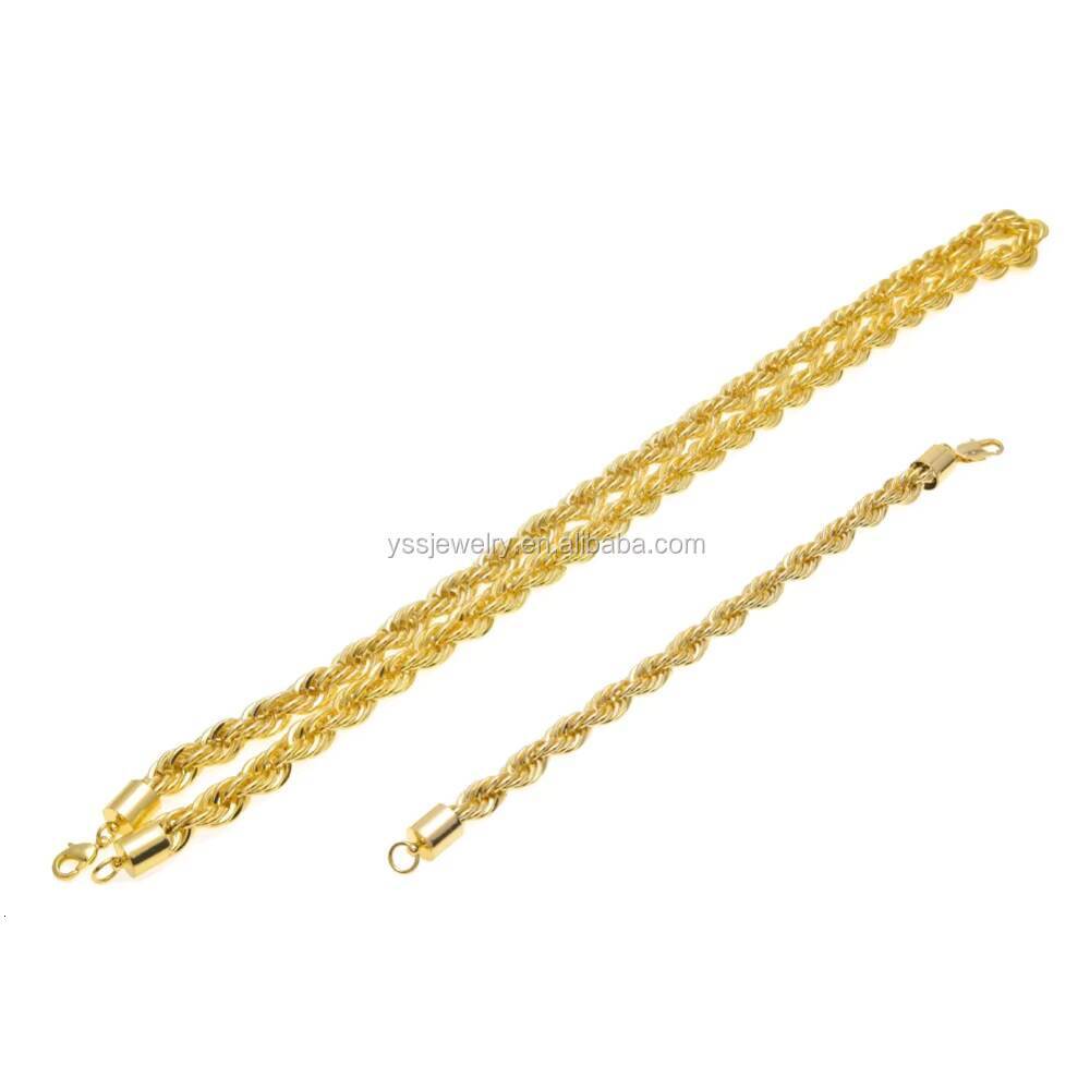 Jewelry Gold Plated New Arrival Cuban Link Chain PVD Mens Dubai Chain Hip Hop Jewelry New Gold Chain Design for Men