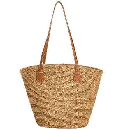 Handmade Straw for Women 2025 New Large Capacity Elegant Woven Handbag Shoulder Underarm Beach Bag