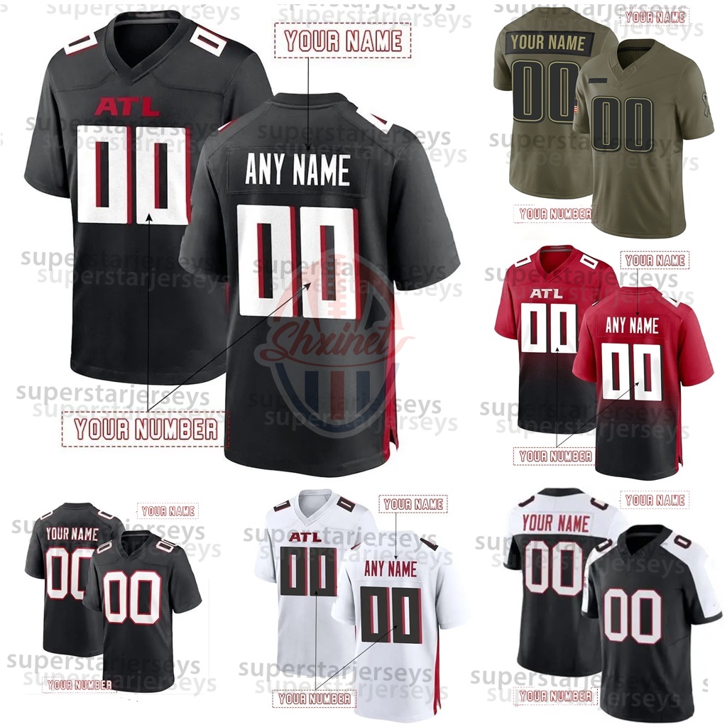 7 Robinson Custom Football jersey Cousins London Koo McCullough Hellams Bates III Terrell Jr. Carter Jerseys Sweatshirt - Embroidered