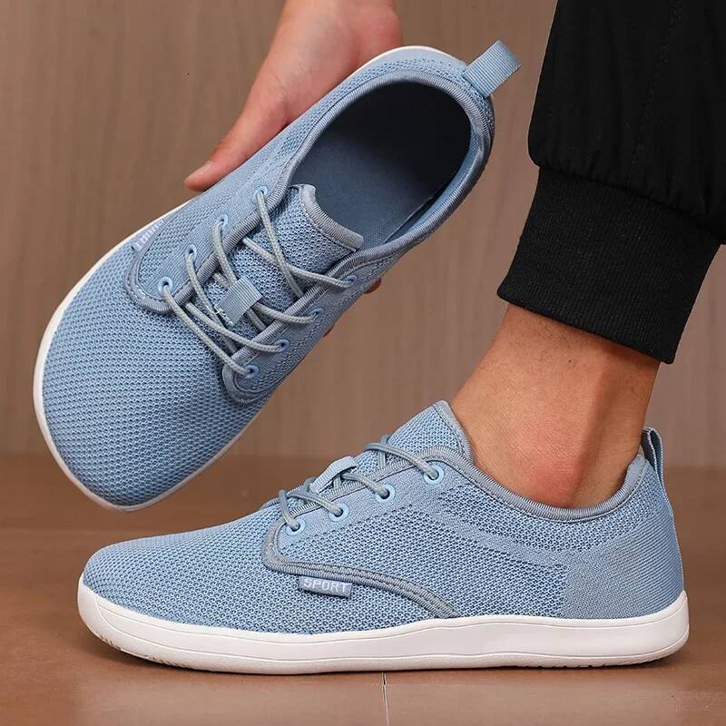 Toe Men Breathable Knitted Mesh Comfortable Barefoot Casual Versatile Soft Sole Wide Last Walking Shoes ddmypanda