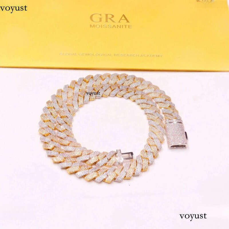Cuban k Chain Necklace Moissanite Iced Out Necklaces 2024 | Real Sier Finish for Men very nice