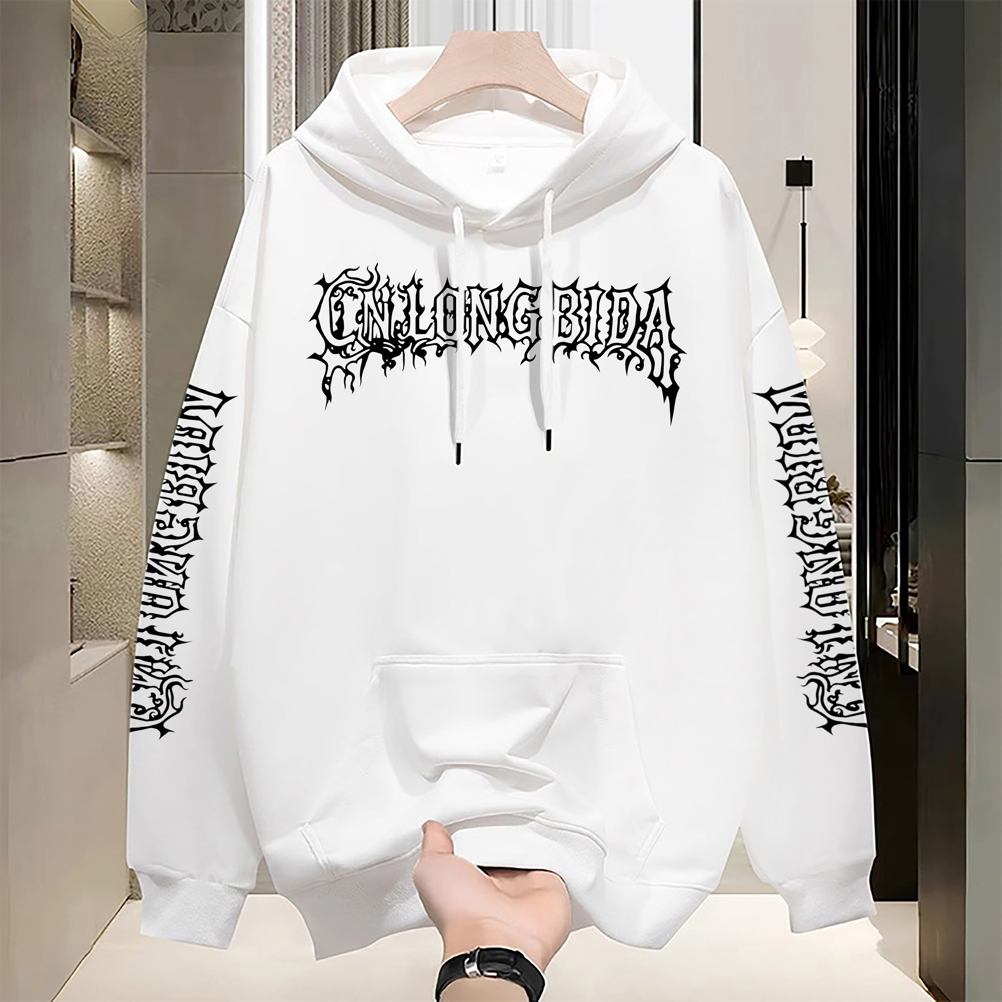 Casual ZipUp Hoodie HarajukuInspired Oversized Sweatshirt for Men and Women Grunge Strtwear Fashion L251018VLBC