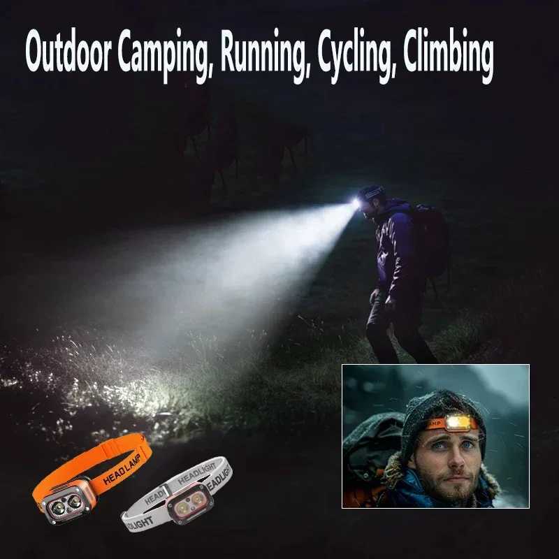 YANBIGUO Rechargeable LED HeadlampUltraBright Headlight with 5 ModesUSB Charging60 AdjustableLongLast for CampingRunning J250925